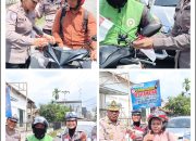 Gelorakan Semangat Kemerdekaan, Ditlantas Polda Riau dan Satlantas Jajaran Bagikan Bendera Merah Putih ke Pengendara