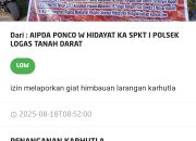 Polsek Logas Tanah Darat Intensifkan Upaya Preemtif dan Preventif Cegah Karhutla