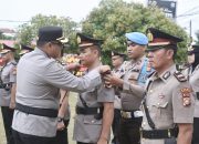Kapolres Pimpin Sertijap Kabag Ren dan Lima Kapolsek Jajaran Polres Kampar