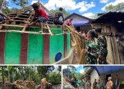 Kepedulian Satgas Pamtas: Perbaikan Rumah Adat Bapak Maxi di Manamas