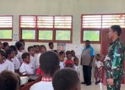 Pos Konja Satgas RI-PNG Yonif 763/SBA Bersama SD YPPK Santo Petrus Yarat Konja Gelar Pendidikan Pancasila, Wawasan Kebangsaan, dan Bela Negara