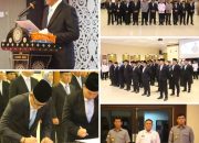 Kakanwil Ditjenpas Riau Lantik dan Ambil Sumpah Jabatan Pejabat Baru di Lapas Pekanbaru dan Seluruh UPT Riau