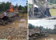 Polsek Kuantan Mudik Tertibkan Aktivitas PETI di Sungai Gingging Desa Saik