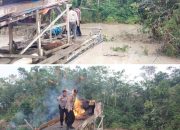 Polsek Kuantan Mudik Tertibkan Aktivitas PETI di Sungai Air Itam, Gunung Toar