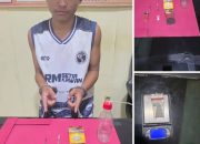 Polsek Kuantan Hilir Amankan Pemuda di Pulau Kijang, Sabu 0,41 Gram Turut Disita