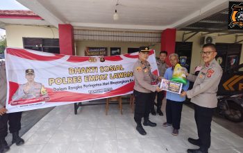 BREAKING NEWS | Intelkriminal.co.id  Sambut HUT Bhayangkara ke-80, Polsek Tebing Tinggi Tebar Kepedulian! 35 Paket Sembako Dibagikan untuk Warga