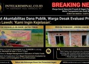 BREAKING NEWS | INTELKRIMINAL.CO.ID  Warga Soroti Sejumlah Proyek di Nagari Pasia Laweh, Minta Transparansi dan Audit Menyeluruh