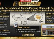 BREAKING NEWS | INTELKRIMINAL.CO.ID Polemik Pertanahan di Alahan Panjang Memasuki Babak Baru, Dugaan Pemalsuan Surat Dilaporkan ke Polres Solok