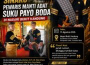 BREAKING NEWS | INTELKRIMINAL.CO.ID  Gelar Turun-Temurun, Alisman Dt. Majo Sinaro Dikukuhkan sebagai Manti Adat Suku Payo Boda di Nagari Bukit Kandung
