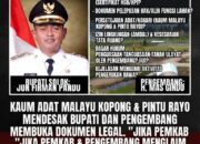 BREAKING NEWS | INTELKRIMINAL.CO.ID Bukti Kepemilikan Pemda Solok Dipertanyakan, Kaum Adat Desak Bupati dan Pengembang Buka Dasar Hukum Pengerukan Rawa Alahan Panjang Resort Eks HGU