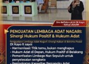 BREAKING NEWS | INTELKRIMINAL.CO.ID Kejaksaan dan Hakim Bersama LKAAM Kabupaten Solok Sosialisasikan PP Nomor 55 Tahun 2025, Dorong Harmonisasi Hukum Adat dan Hukum Positif