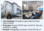 BREAKING NEWS | INTELKRIMINAL.CO.ID Irigasi Aia Biso Palupuh Butuh Perhatian Serius, DPRD Agam Dorong Percepatan Penanganan