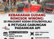 BREAKING NEWS | INTELKRIMINAL.CO.ID Api Melalap Gudang Rongsok di Winong, 20 Prajurit Kodim Boyolali Turun Tangan Padamkan Kobaran
