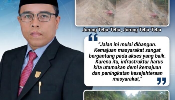 BREAKING NEWS | INTELKRIMINAL.CO.ID  Jalan Tebu-Tebu Mulai Dibangun, Hendrizal: Kemajuan Daerah Bergantung pada Akses dan Infrastruktur