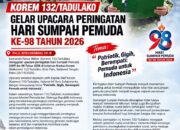BREAKING NEWS | INTELKRIMINAL.CO.ID  Independen, Tegas, Terpercaya  Korem 132/Tadulako Gelar Upacara Peringatan Hari Sumpah Pemuda ke-98 Tahun 2026