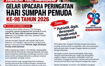 BREAKING NEWS | INTELKRIMINAL.CO.ID  Independen, Tegas, Terpercaya  Korem 132/Tadulako Gelar Upacara Peringatan Hari Sumpah Pemuda ke-98 Tahun 2026